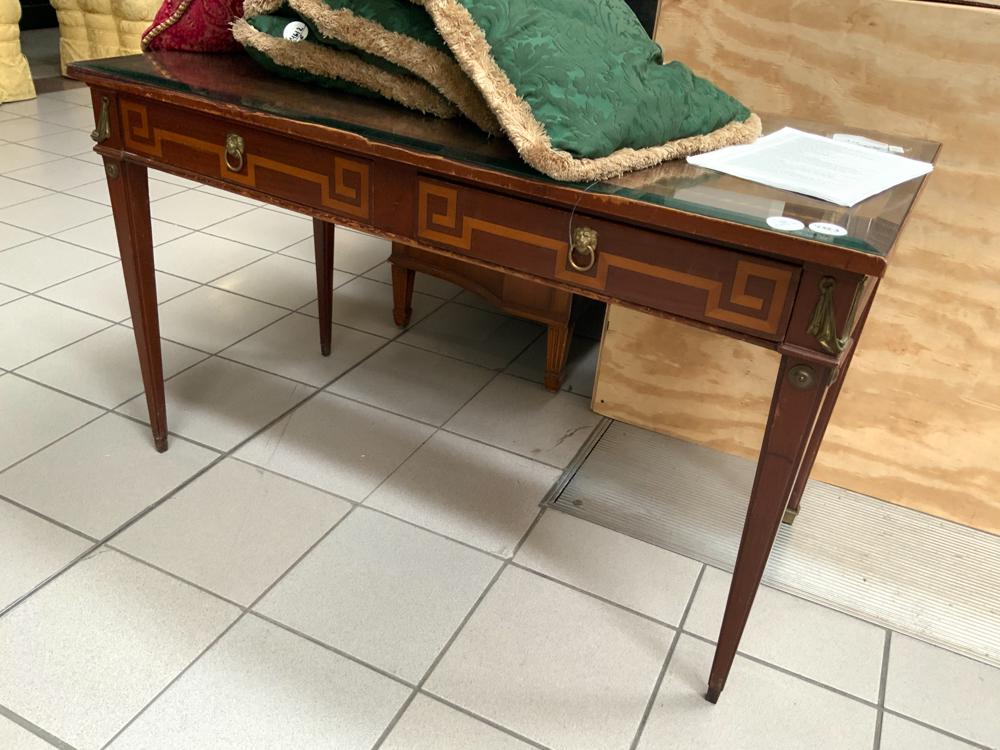 Neoclassical Style Leather Top Writing Desk (1 of 1)