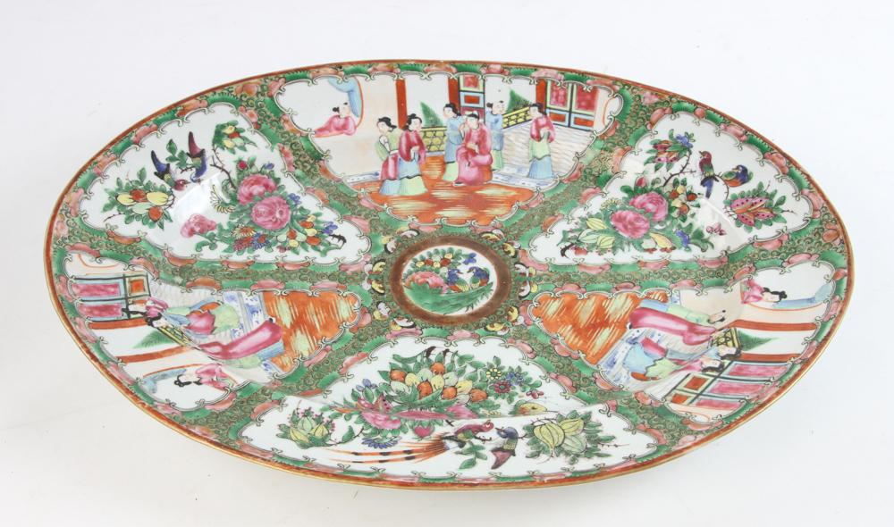 19th C Chinese Rose Medallion Serving Tray (1 of 8)