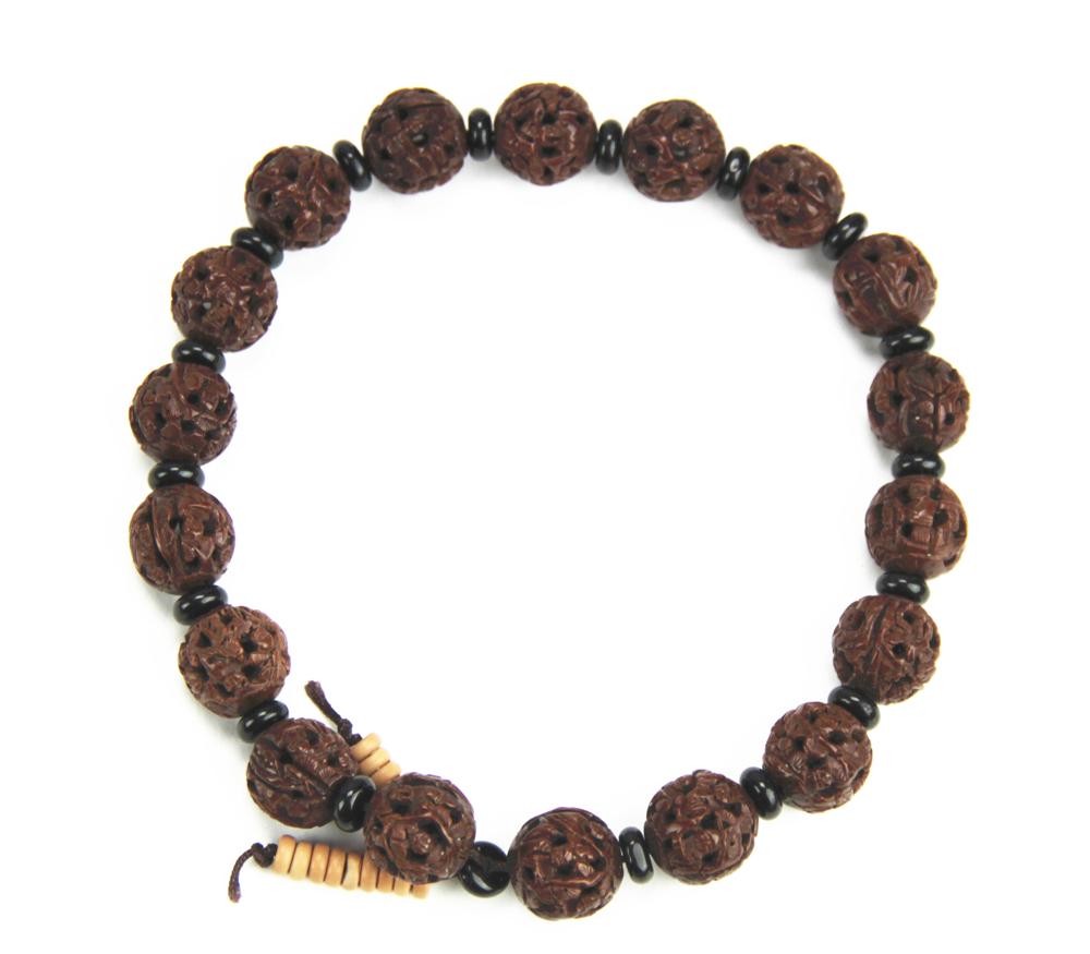 Chinese Carved Wooden Beads Hand Strings (1 of 2)