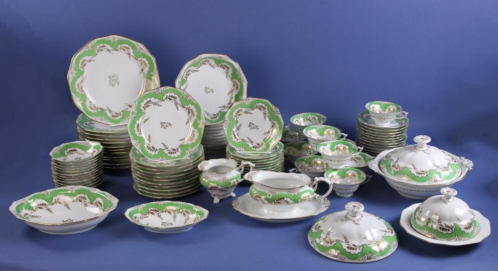 Set of Green and Gold Bavarian China (1 of 10)