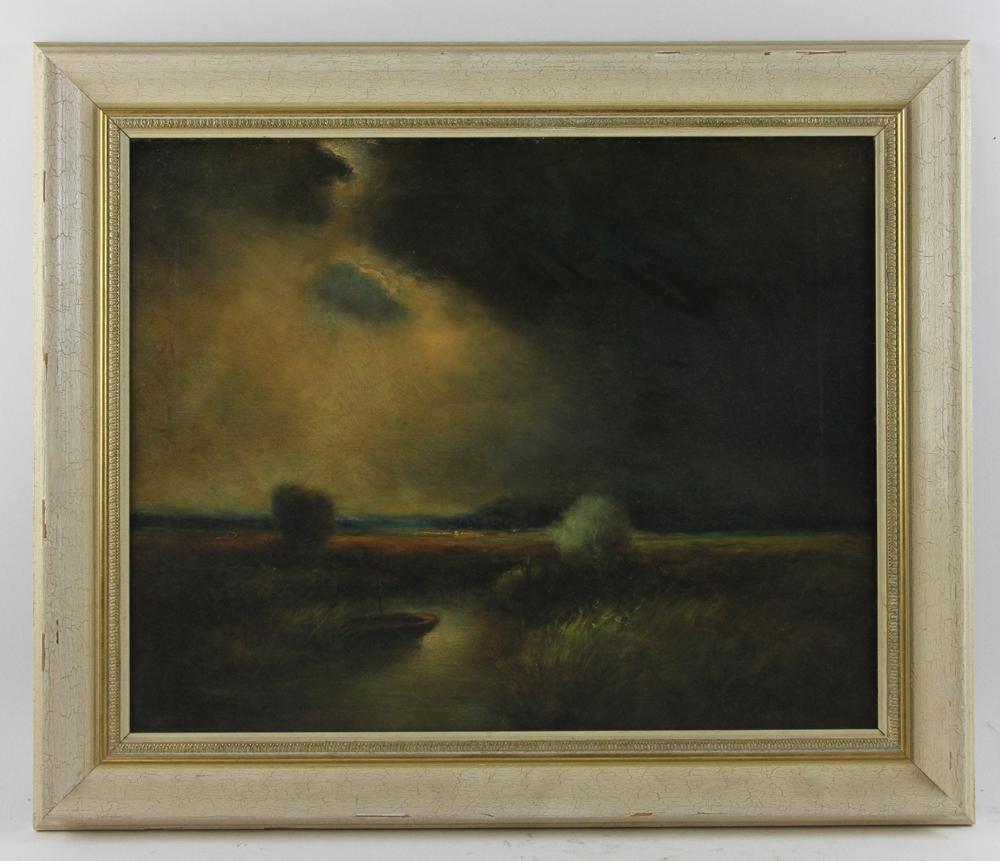 Signed George Inness Oil Painting, 1860 (1 of 7)