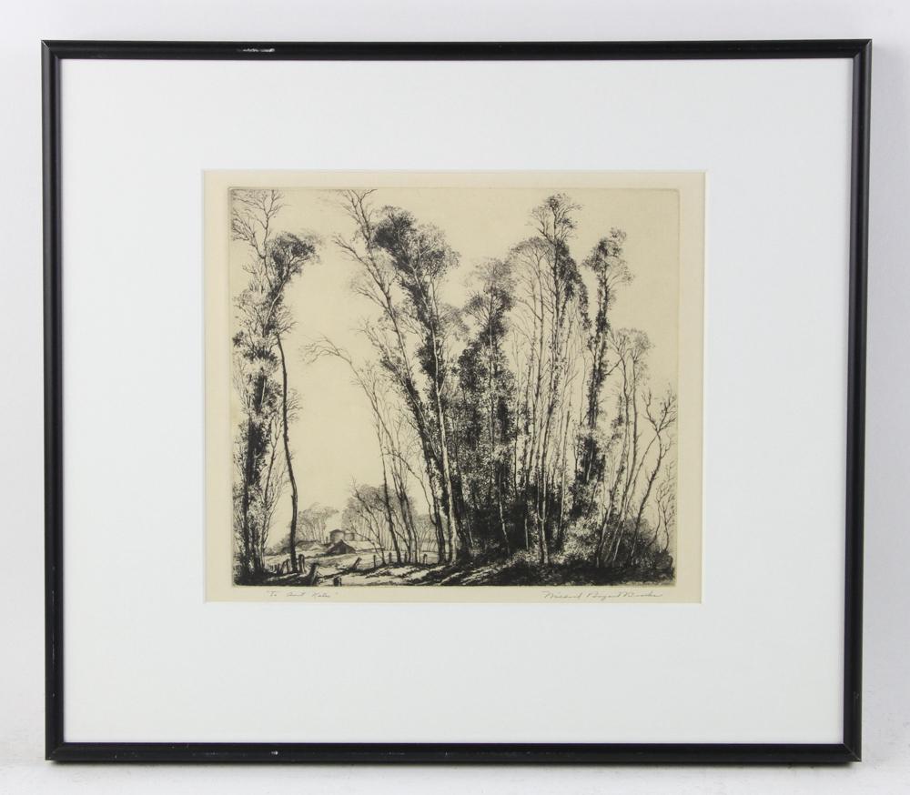 Mildred Bryant Brooks Etching, To Aunt Kates (1 of 6)