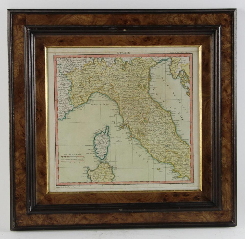 Hand Colored Map Of Italy (1 of 9)
