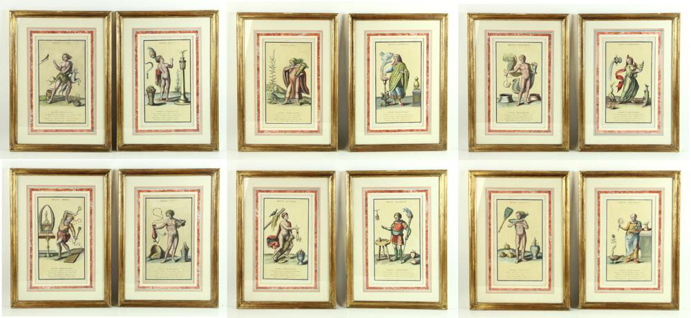 18th Century Hand Colored Engravings (1 of 7)