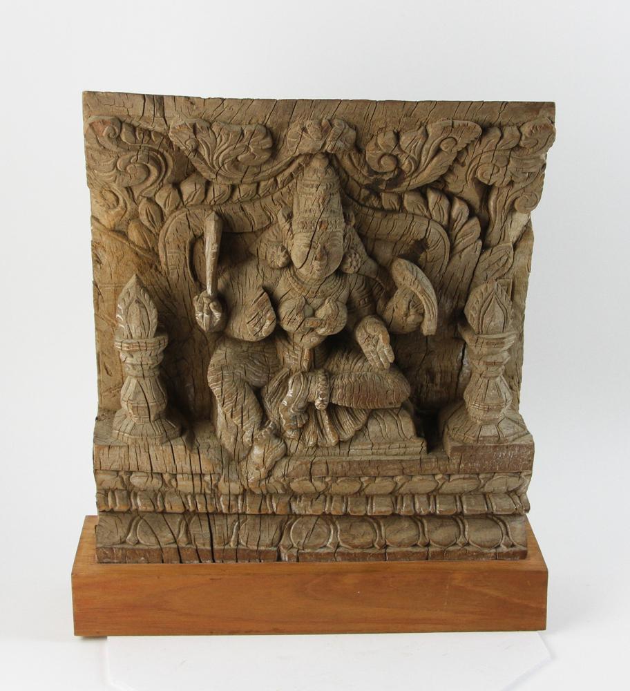 Ancient Indian Wood Carving of Durga (1 of 1)