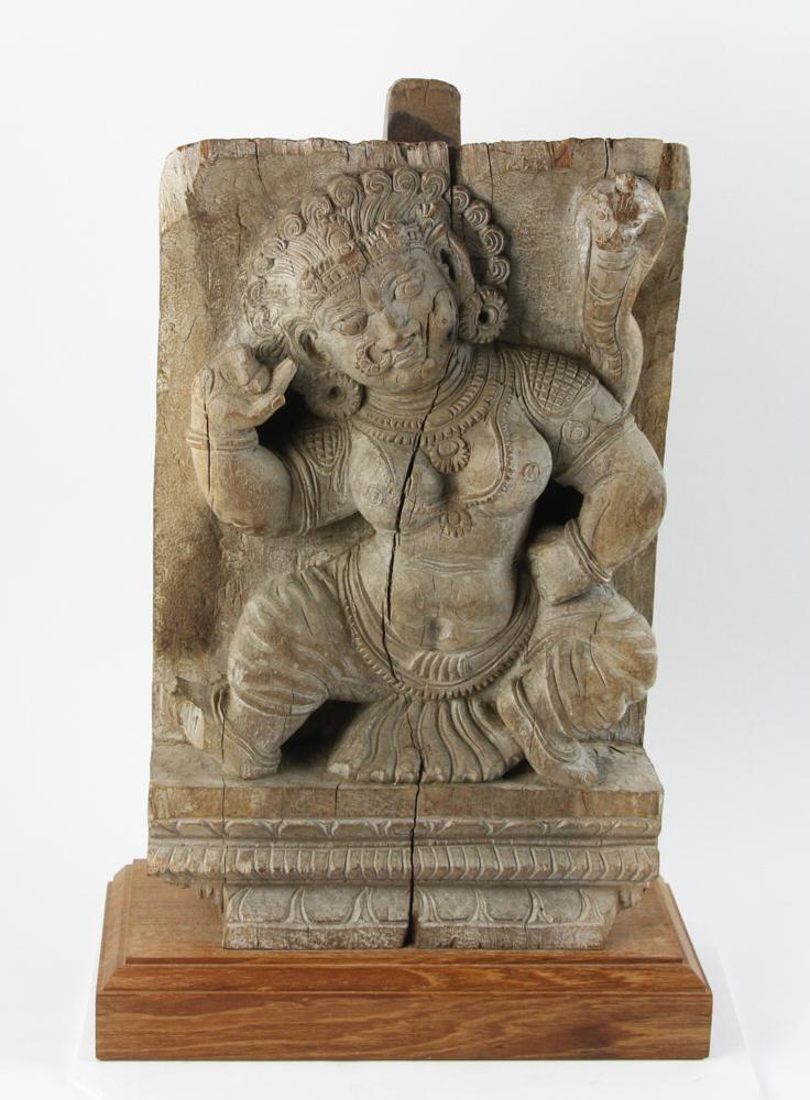 Ancient Indian Wood Carving of Durga (1 of 1)