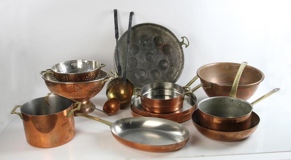 Copper Cooking Items and Brass Ladles (1 of 16)