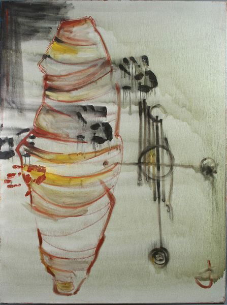 Vivian Joy Johnson, Abstract, o/c: Vivian Joy Johnson, abstract, o/c, unsigned, titled verso, 48" x 36", unframed. Good condition.