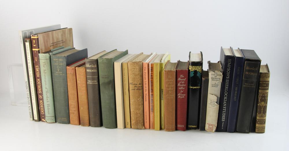 Large Collection of Sherlock Holmes Books: Large lot of Sherlock Holmes books by Sir Arthur Conan Doyle. Provenance: Boston, Massachusetts estate.