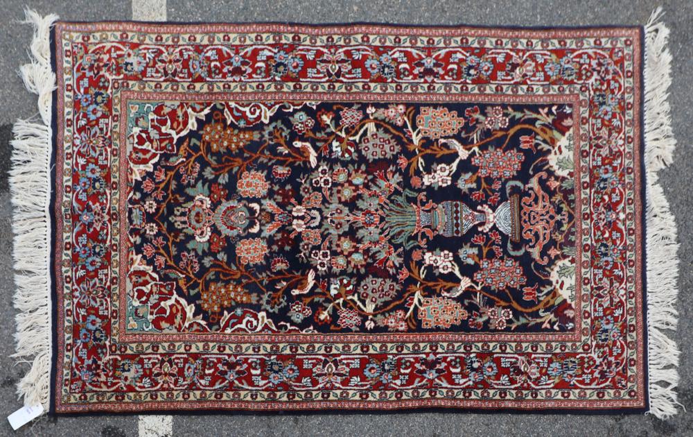 Semi Antique Persian Rug: Semi-antique Persian garden rug, 6' 5" x 4'. Provenance: Estate of Norma Szaro, Swampscott, MA.