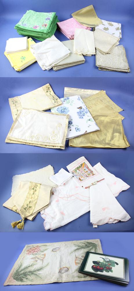 Needlepoint, Table Linens and Place Mats: Needlepoint, table linens and place mats, Provenance: Palm Beach, Florida.