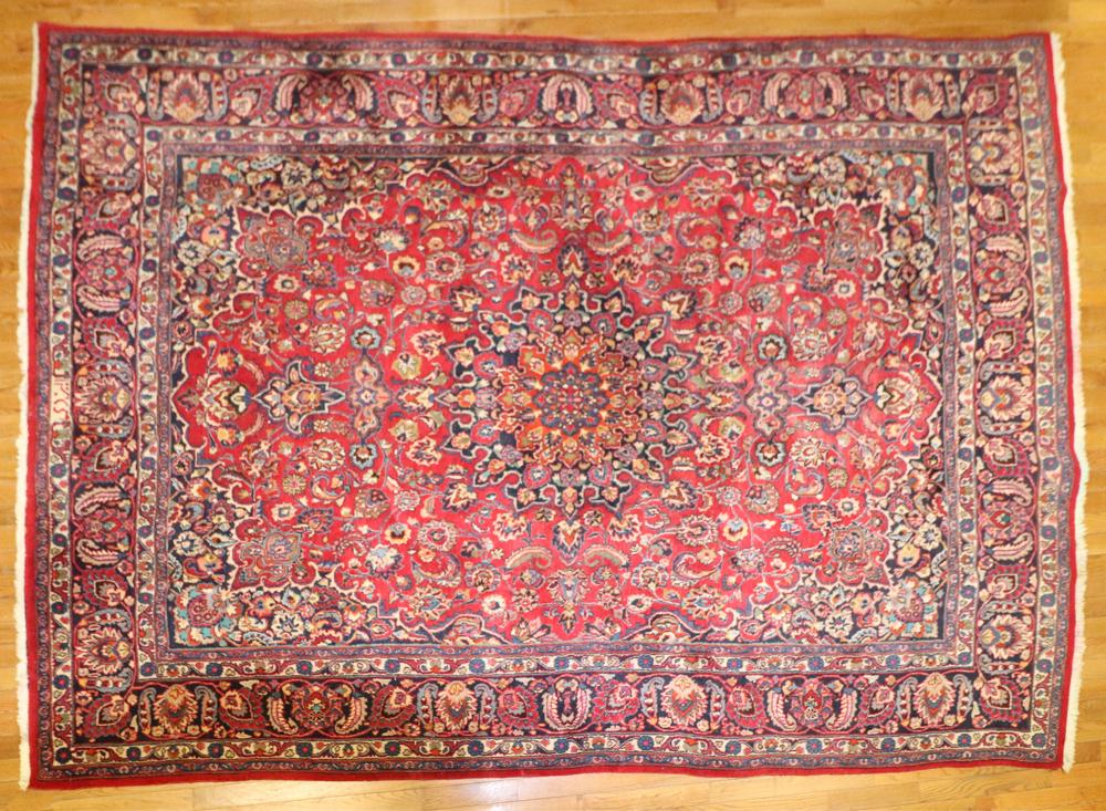 Semi Antique Persian Rug: Semi Antique Persian Rug, 12'8" L x 9'6" W, signed, Provenance: Boston, MA.