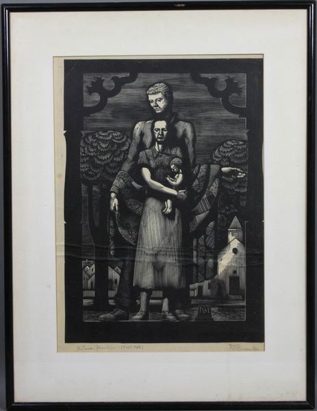 Robert McCloskey, Victorian Primitive, Print: Robert McCloskey (American, 1914-2003), American family, print, initialed RMc and dated 1936, signed in pencil "Victorian Primitive - (First State)", "Robert McCloskey 1936", 17 1/2" x 13", in frame 2
