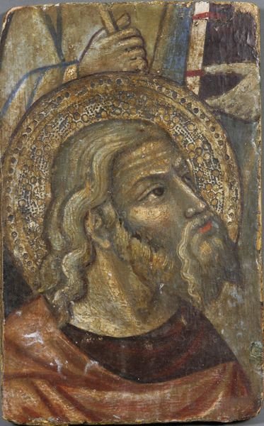 15/16th C. Florentine Fragment of a Saint: 15th/16th Century Florentine fragment of a Saint, tempera on wood panel, 8 1/4" x 5 1/4". Provenance: Estate of lady in Falmouth, Maine.
