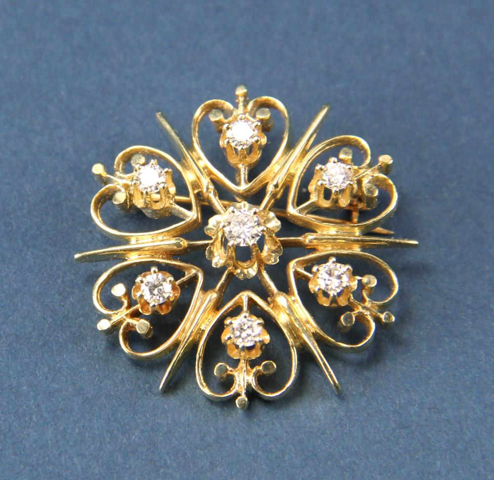 Gold and Diamond Pin (1 of 7)