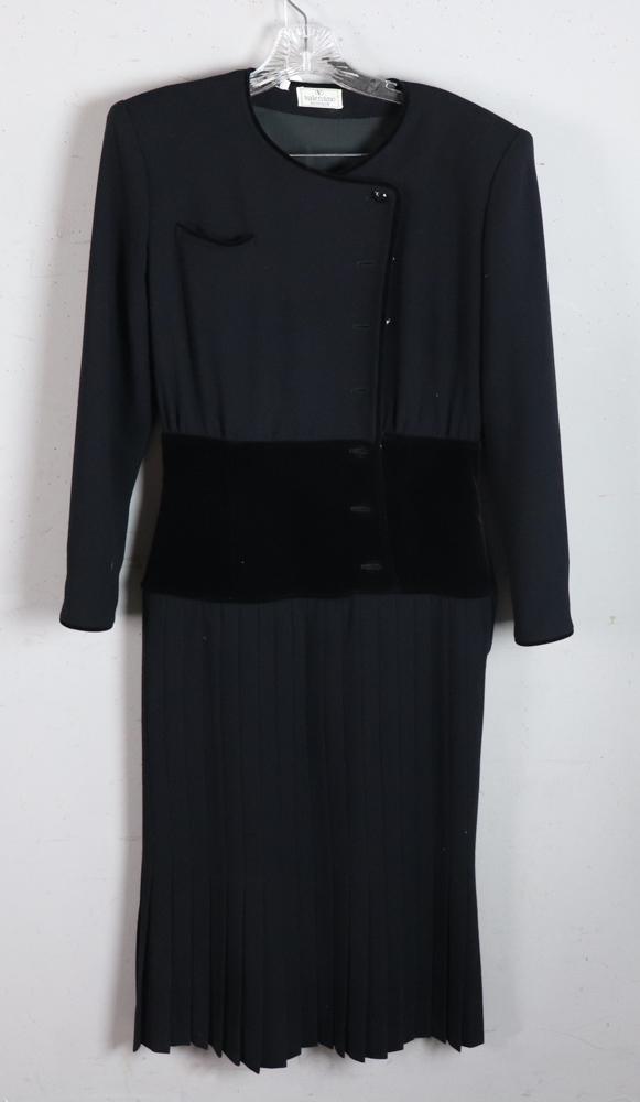 Valentino Boutique Black Accordion Pleated Dress (1 of 3)