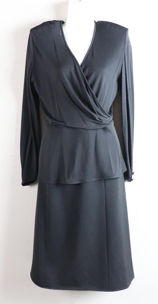 Valentino Grey Skirt with Grey Cashmere Asymmetrical (1 of 4)