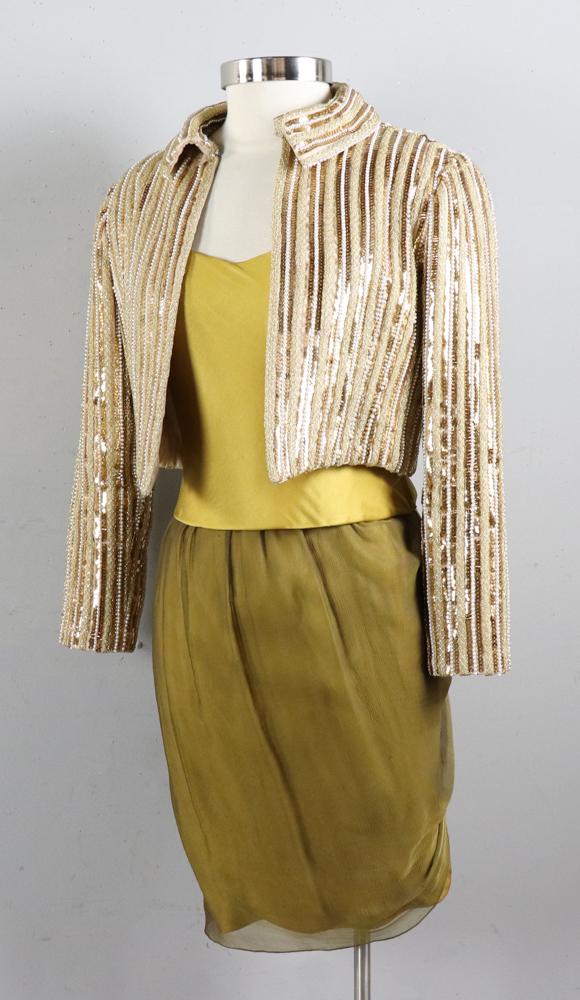 Sequin and Pearl Jacket Silk Bodice and Top (1 of 4)