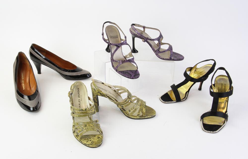 Charles Jourdan Sandals and Pumps: Four pairs of Charles Jourdan sandals and pumps. All size 7 1/2.