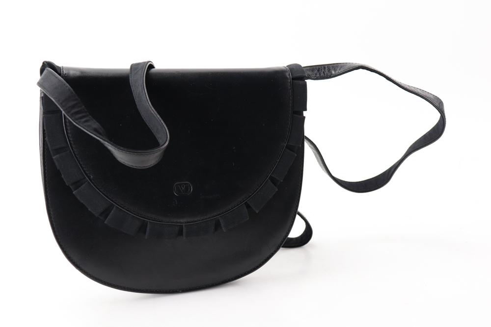 Valentino Black Leather Evening Bag (1 of 3)