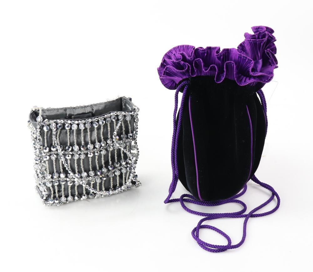 Daniel Swarovski Bag, Black Velvet Bag (1 of 2)