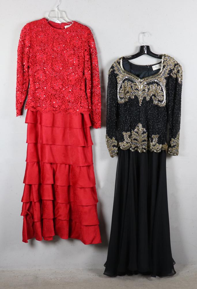 Richeline, Oleg Cassini Beaded Ball Gowns (1 of 4)