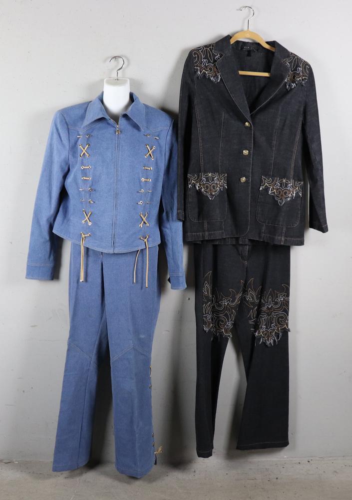 Escada Denim Pant Suits (1 of 4)
