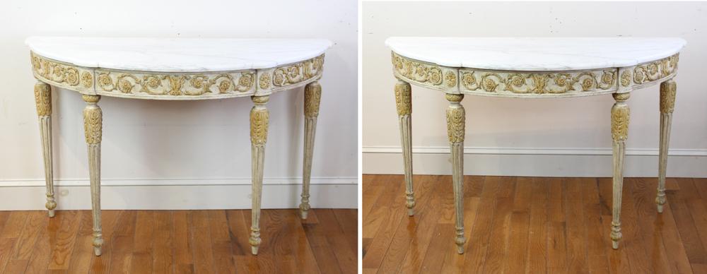 Continental Pair of Carved Console Tables (1 of 16)