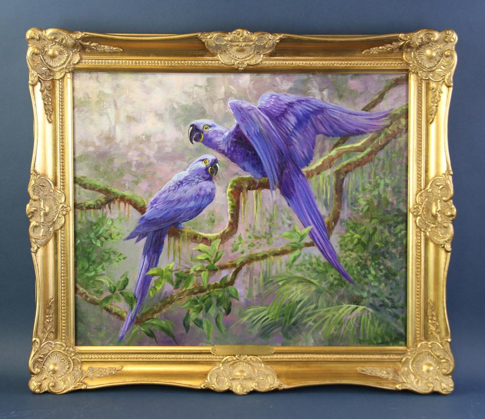 Evelyn Wallace, Les Oiseaux, Oil on Canvas (1 of 9)