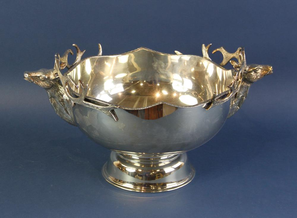 Silverplate Punch Bowl by Wolf (1 of 6)