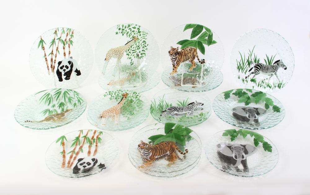 Glass Animal Motif Plates (1 of 5)