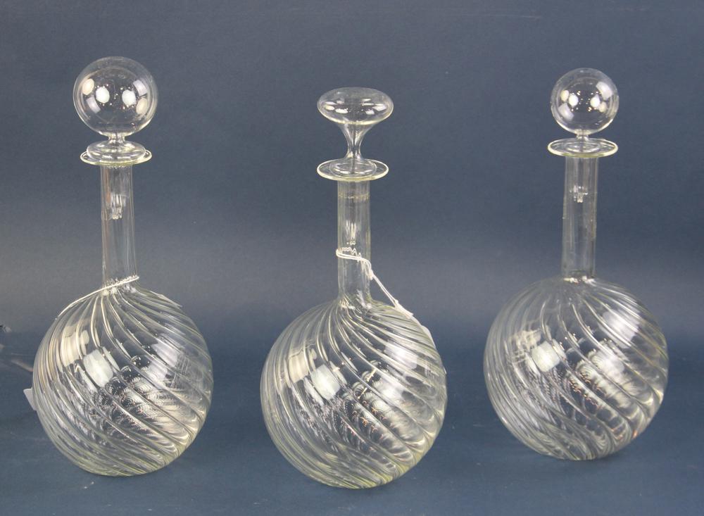 Hand Blown Bottles with Stoppers (1 of 6)