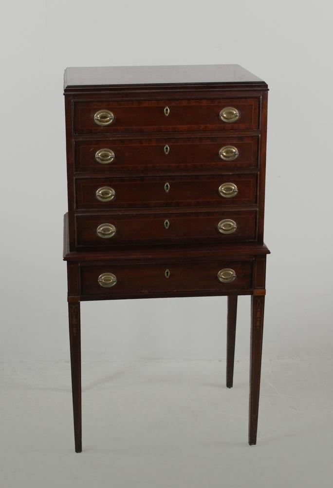 Hepplewhite-Style Tall Chest on Legs (1 of 13)
