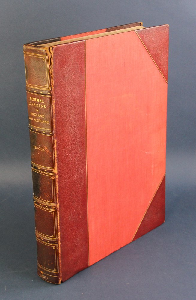 Formal Gardens in Scotland Book: Formal Gardens in Scotland book, Triggs, subscribers copy, name plate William Charles de Meufon Earl Fitzwilliam, Illustrated, 72 plates and 53 reproduced from photos.