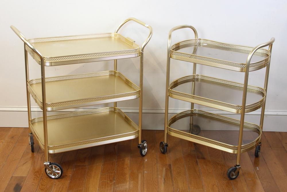 Three-Tier Tea Carts: Three-tier tea carts, lot of (2).
