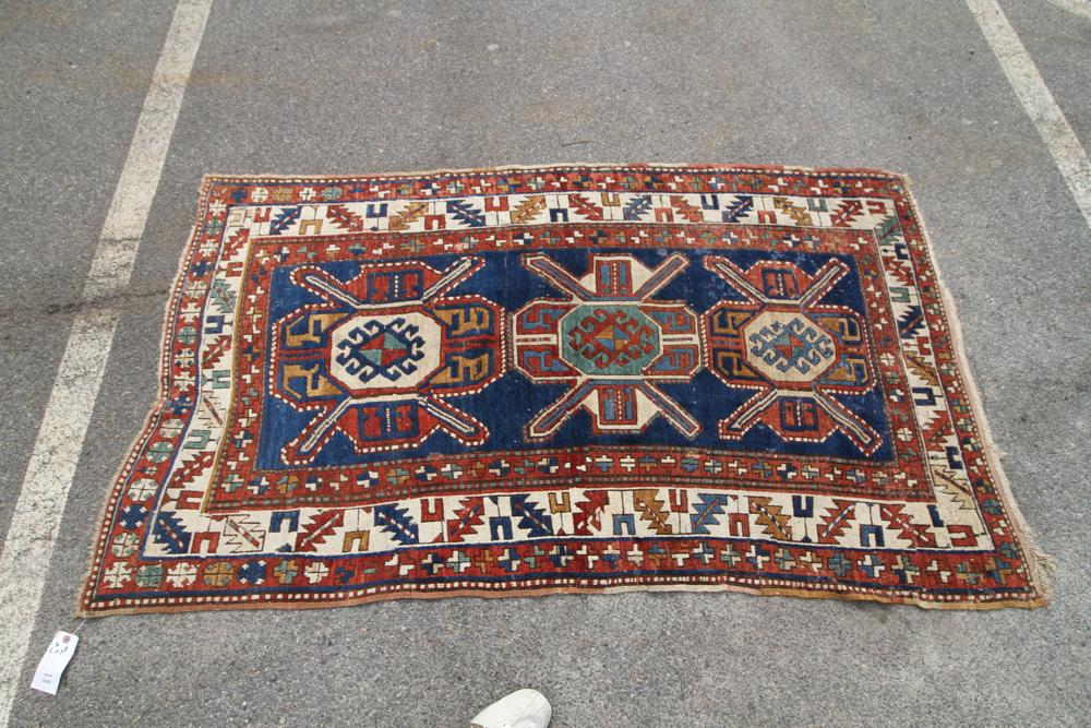Late 19thC Kazak Lenkoran Caucasian Rug (1 of 5)