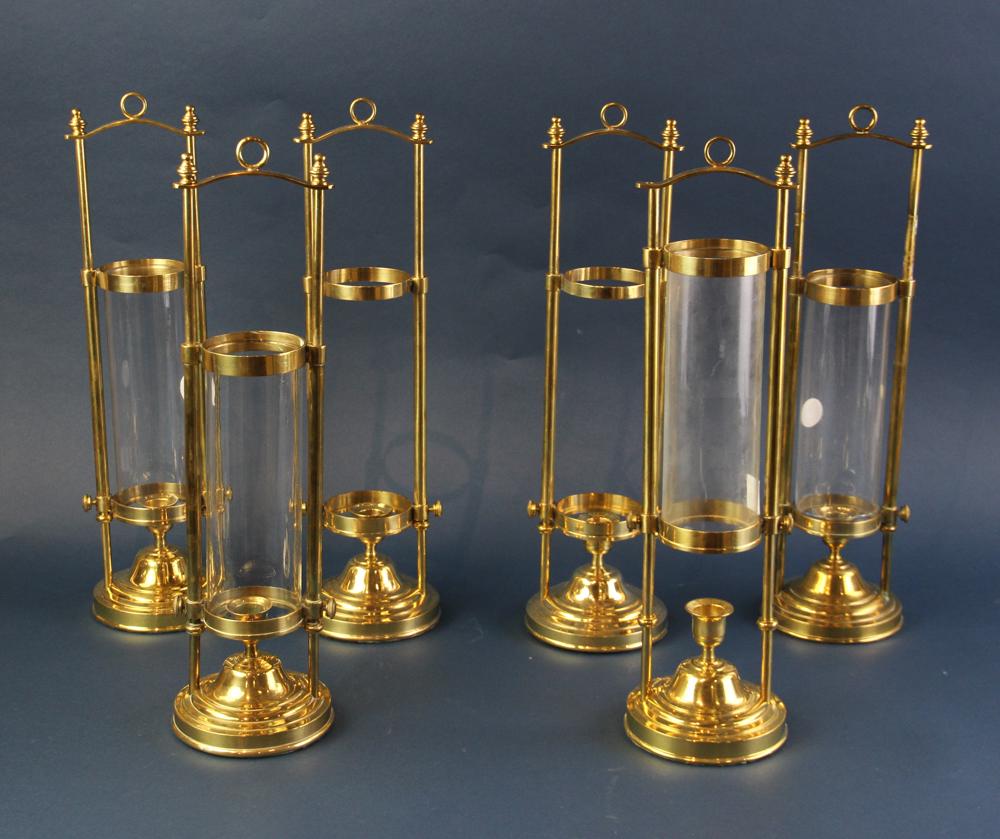 20thC Brass and Glass Photophores (1 of 5)