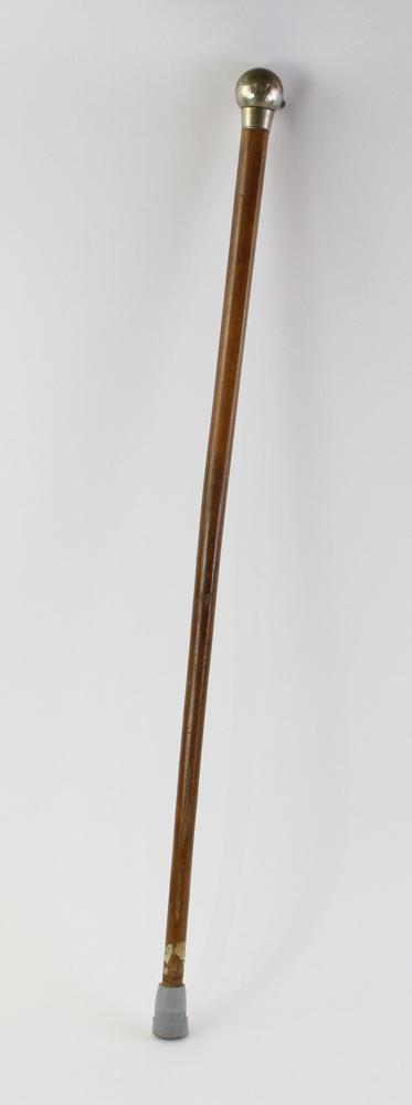 Cane with Hammered Golf Ball Handle, Signed Alpacca (1 of 4)