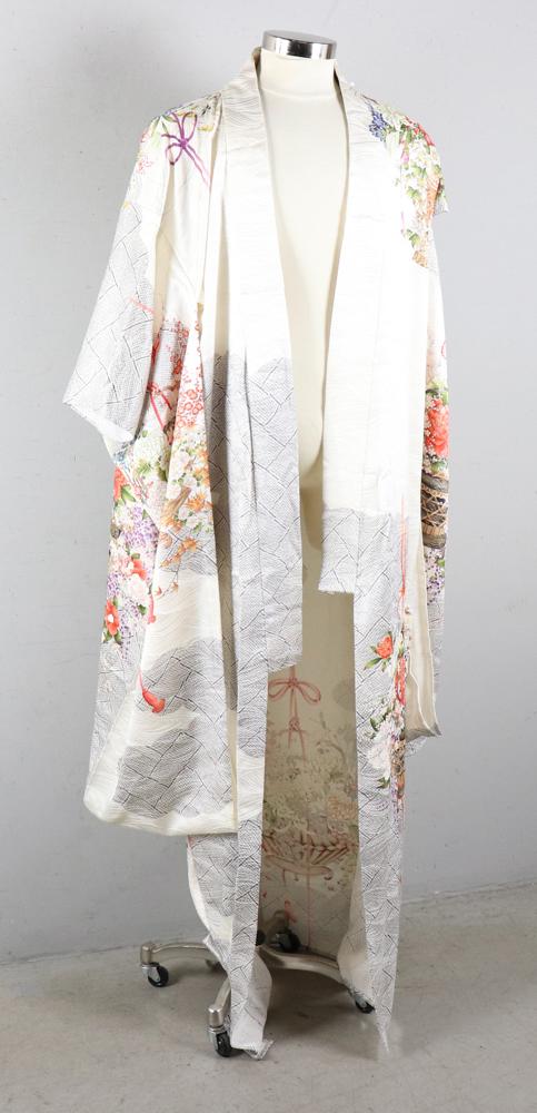 Japanese Kimono, Handpainted, in Wood Box (1 of 7)