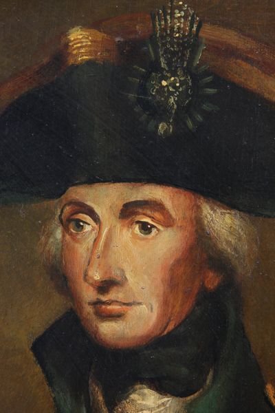 Brian Coole, Portrait of British Officer, o/panel - 3