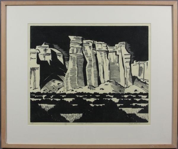 Thayer Carter, Chimayo Formation, Signed: Thayer Carter, Chimayo Formation, signed in pencil, artist proof, dated 05, 17 1/2" x 21 1/2", in custom frame 25 1/2" x 30 1/2".