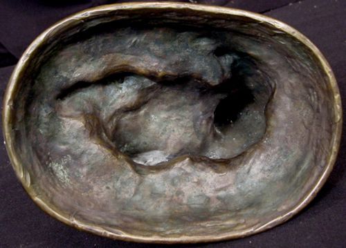 SIGNED ANTOINE LOUIS BARYE BRONZE RECLINING BEAR - 3