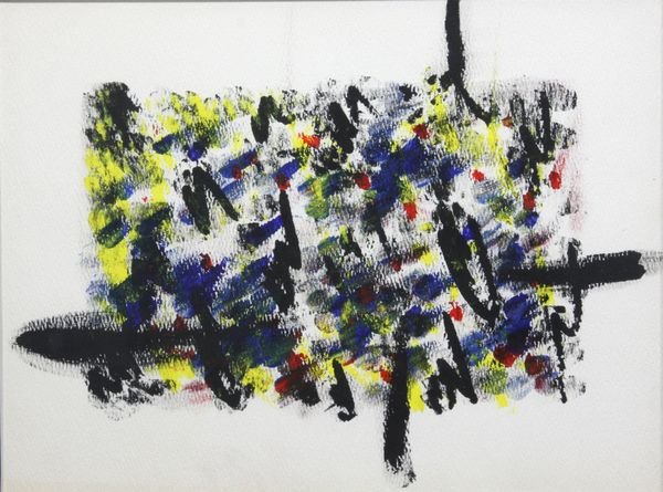 Four W/C and pochoir abstracts by Raoul Suarez - 2