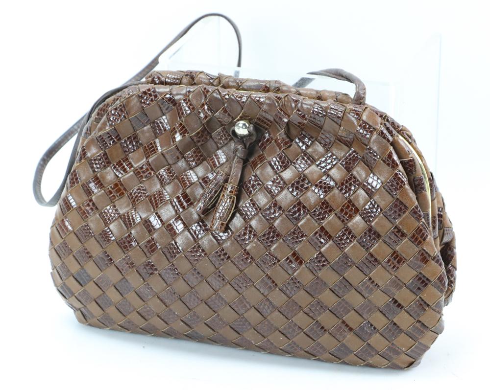 Bottega Veneta Brown Leather Handbag (1 of 3)