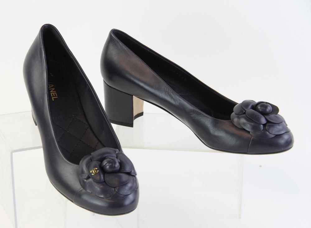 Pair of Chanel Navy Blue Shoes (1 of 5)