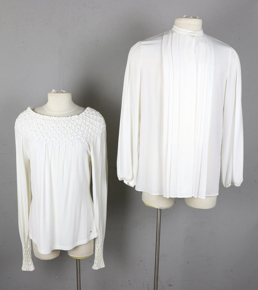 Two Escada Blouses: Two Escada blouses. Sizes 42 and 44.