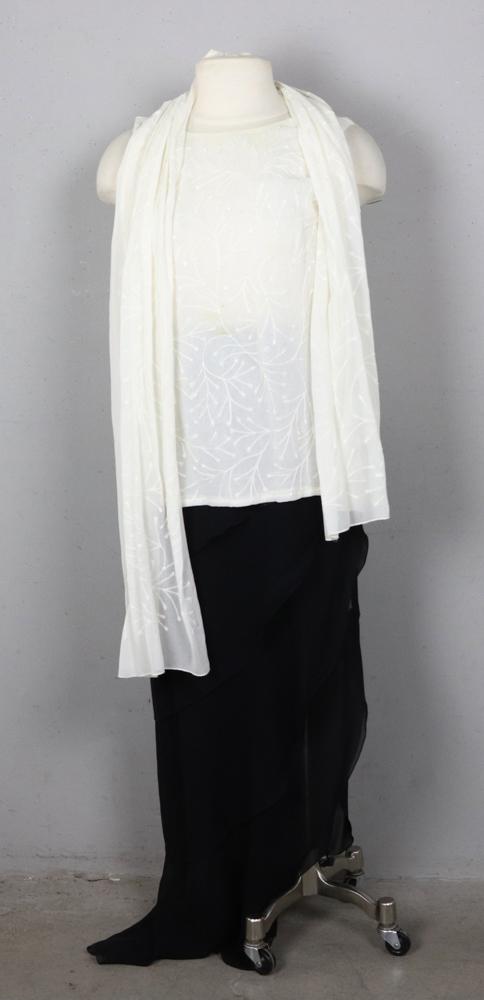 Ladies Silk Top with Chanel Chiffon Skirt (1 of 4)