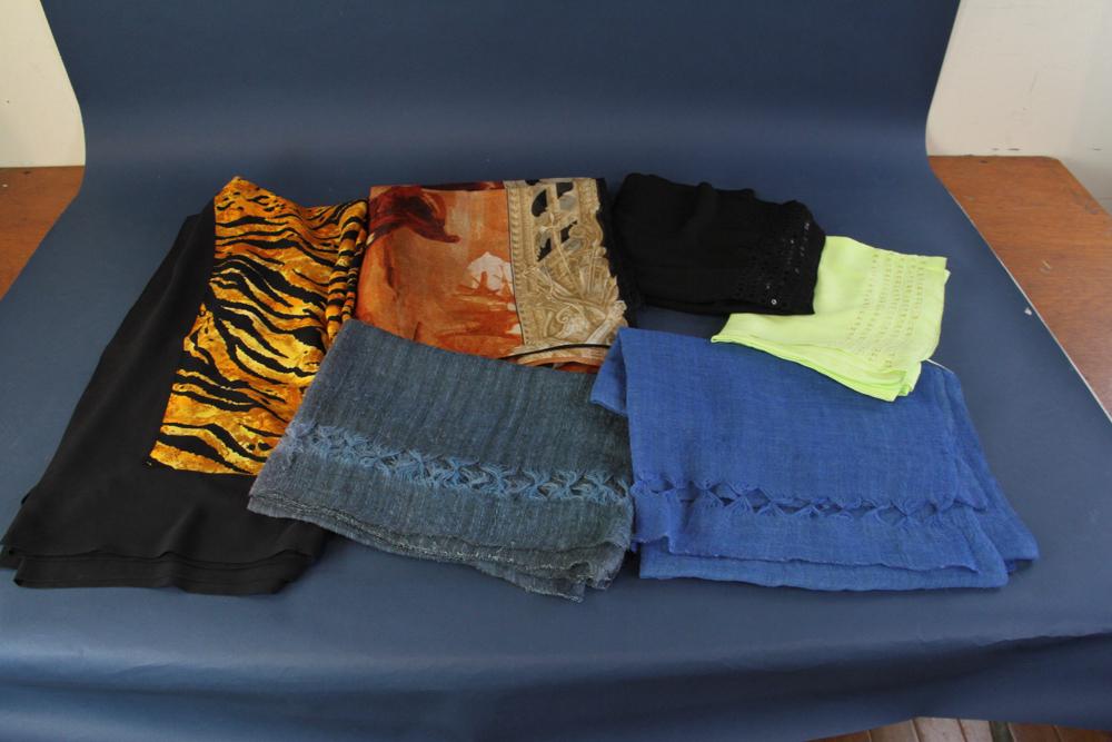 Group of Ladies Shawls: Group of ladies' shawls, one Mila Schon. Lot of (6). Good condition.