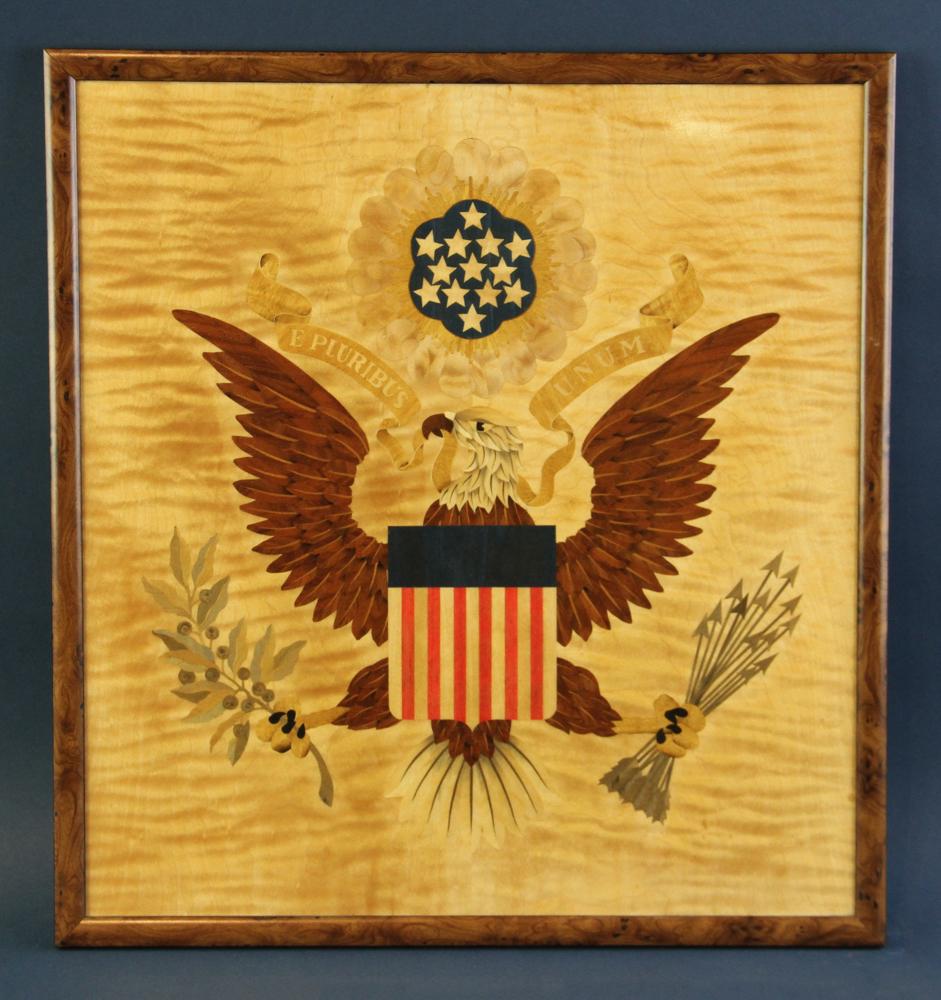 American Eagle Picture, Exotic Wood Inlay (1 of 7)