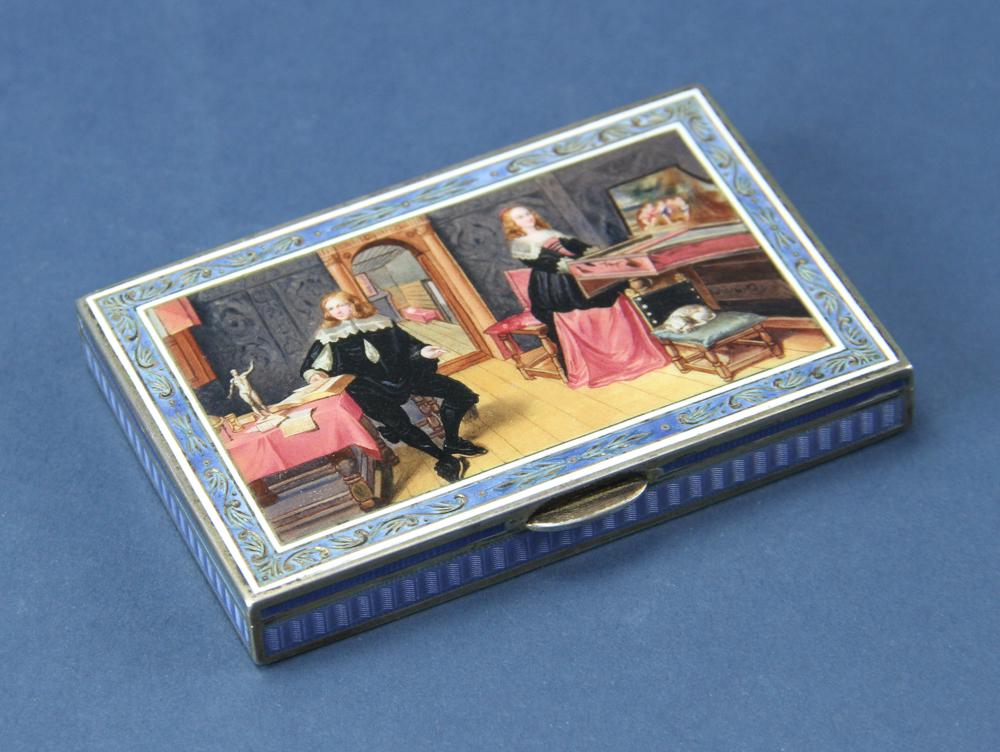 European Silver Enamel Box (1 of 6)